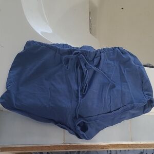 Blue Drawstring Shorts